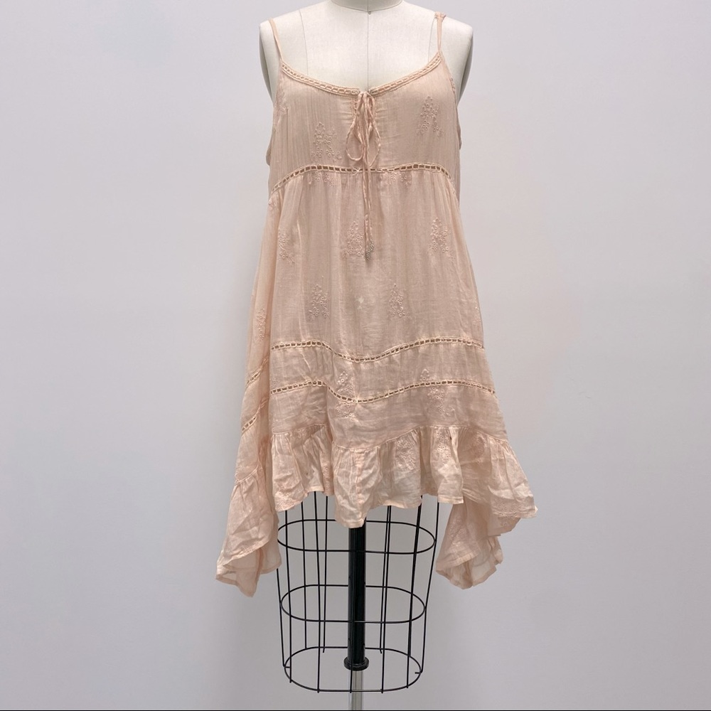 Peach Boho Short Dress